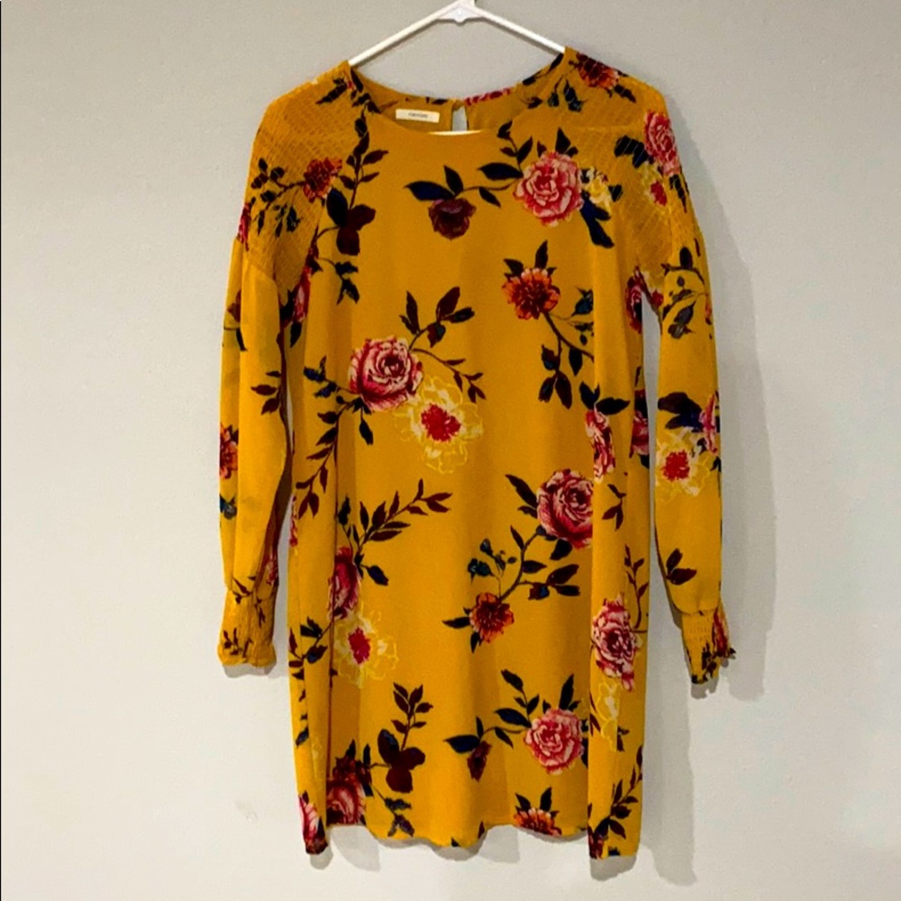 Yellow floral dress